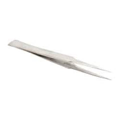 Value Collection - 5-1/8" OAL GG-SS Precision Tweezers - General Utility, Long & Strong Point, Wide Shank - Americas Industrial Supply