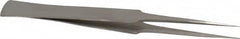 Value Collection - 5-1/8" OAL GG-SA Precision Tweezers - General Utility, Long & Strong Point, Wide Shank - Americas Industrial Supply