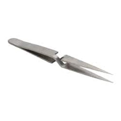 Value Collection - 4-3/4" OAL N1 Reverse Action Tweezers - Fine Point - Americas Industrial Supply