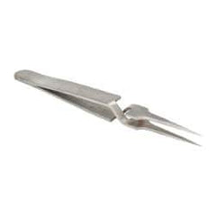 Value Collection - 4-11/32" OAL N4 Reverse Action Tweezers - Long Fine Point - Americas Industrial Supply