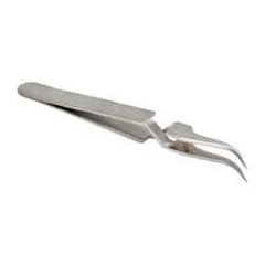 Value Collection - 4-11/32" OAL N7 Reverse Action Tweezers - Curved Fine Point - Americas Industrial Supply