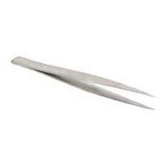 Value Collection - 4-1/4" OAL Stainless Steel Assembly Tweezers - Thin, Fine, Light Point - Americas Industrial Supply
