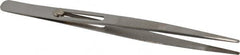 Value Collection - 5-3/4" OAL Assembly Tweezers - Slide Locking Broad Point, Serrated Body/Tip - Americas Industrial Supply