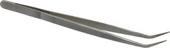 Value Collection - 6-1/4" OAL Assembly Tweezers - Long Bent Point, Serrated Body/Tip - Americas Industrial Supply