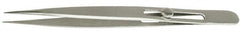 Value Collection - 4-3/4" OAL Assembly Tweezers - Slide Locking, Sharp Point - Americas Industrial Supply