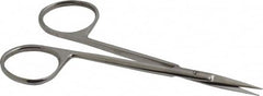 Value Collection - 4-1/2" OAL Stainless Steel Iris Scissors - Straight Handle, For General Purpose Use - Americas Industrial Supply