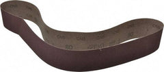 3M - 2-1/2" Wide x 48" OAL, 80 Grit, Aluminum Oxide Abrasive Belt - Aluminum Oxide, Medium, Coated, X Weighted Cloth Backing, Series 341D - Americas Industrial Supply