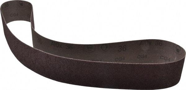 3M - 2-1/2" Wide x 48" OAL, 36 Grit, Aluminum Oxide Abrasive Belt - Aluminum Oxide, Very Coarse, Coated, X Weighted Cloth Backing, Series 341D - Americas Industrial Supply