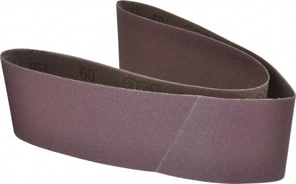 3M - 4" Wide x 48" OAL, 60 Grit, Aluminum Oxide Abrasive Belt - Aluminum Oxide, Medium, Coated, X Weighted Cloth Backing, Series 341D - Americas Industrial Supply
