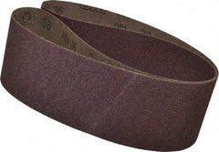 3M - 4" Wide x 60" OAL, 36 Grit, Aluminum Oxide Abrasive Belt - Aluminum Oxide, Very Coarse, Coated, X Weighted Cloth Backing, Series 341D - Americas Industrial Supply