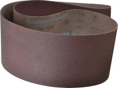 3M - 6" Wide x 60" OAL, 80 Grit, Aluminum Oxide Abrasive Belt - Aluminum Oxide, Medium, Coated, X Weighted Cloth Backing, Series 341D - Americas Industrial Supply