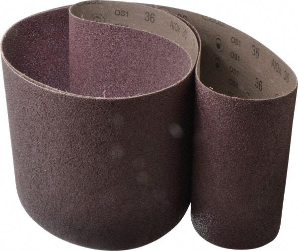 3M - 8" Wide x 107" OAL, 36 Grit, Aluminum Oxide Abrasive Belt - Aluminum Oxide, Very Coarse, Coated, X Weighted Cloth Backing, Series 341D - Americas Industrial Supply