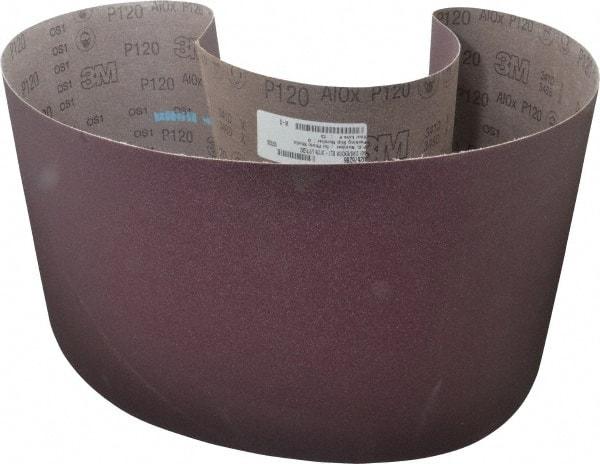 3M - 10" Wide x 70-1/2" OAL, 120 Grit, Aluminum Oxide Abrasive Belt - Aluminum Oxide, Fine, Coated, X Weighted Cloth Backing, Series 341D - Americas Industrial Supply