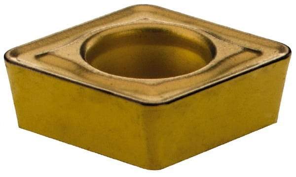Kennametal - CPMT21.52 MF Grade KC9125 Carbide Turning Insert - TiCN/Al2O3/TiCN/TiN Finish, 80° Diamond, 1/4" Inscr Circle, 3/32" Thick, 1/32" Corner Radius - Americas Industrial Supply