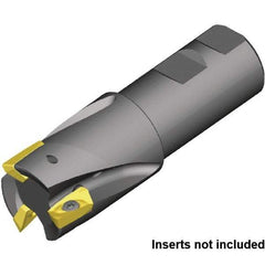 Kennametal - 25mm Cut Diam, 25mm Shank Diam, 100mm OAL, Indexable Square Shoulder End Mill - Weldon Shank, 0° Lead Angle - Americas Industrial Supply