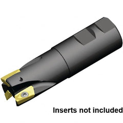 Kennametal - 40mm Cut Diam, 32mm Shank Diam, 111mm OAL, Indexable Square Shoulder End Mill - Weldon Shank, 0° Lead Angle - Americas Industrial Supply