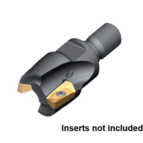 Kennametal - 20mm Cut Diam, 35mm OAL, Indexable Square Shoulder End Mill - M10 Modular Connection, 0° Lead Angle - Americas Industrial Supply