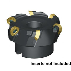 Kennametal - 4 Inserts, 40mm Cut Diam, 16mm Arbor Diam, 3.5mm Max Depth of Cut, Indexable Square-Shoulder Face Mill - 45° Lead Angle, 40mm High, OFPT06L5AFENGB Insert Compatibility, Through Coolant, Series KSOM - Americas Industrial Supply