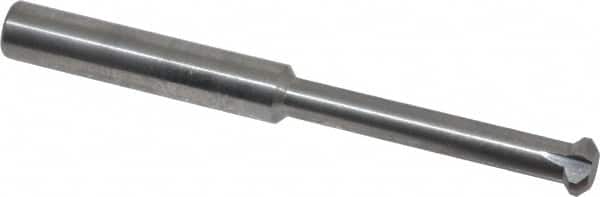 Accupro - 1/4" Cutter Head Diam, 1/32" Flat Width, 2-1/2" OAL, Solid Carbide, Single Right Hand Back Chamfer - Americas Industrial Supply
