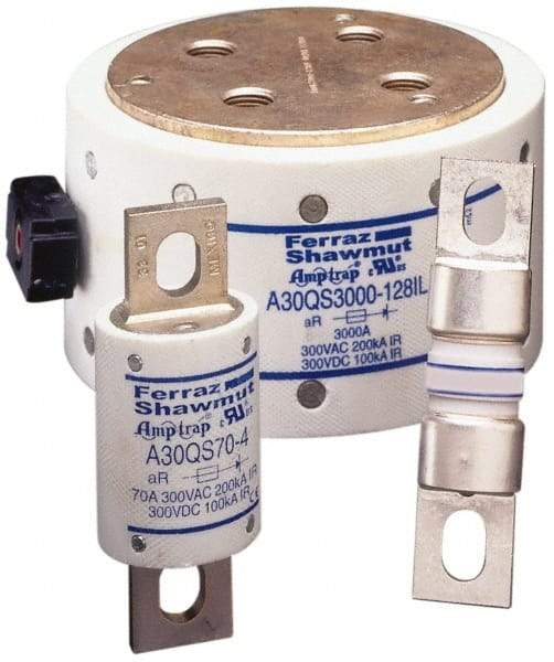 Ferraz Shawmut - 300 VAC/VDC, 15 Amp, Fast-Acting Semiconductor/High Speed Fuse - Clip Mount, 51mm OAL, 100 at DC, 200 at AC kA Rating, 9/16" Diam - Americas Industrial Supply