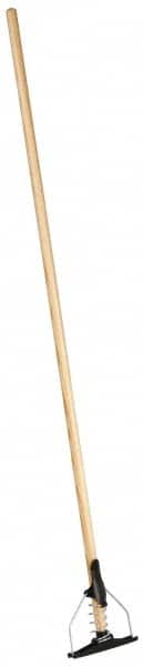PRO-SOURCE - 54" Wood Spring Clamp Jaw Mop Handle - Metal Connector, Use with Wet Mops - Americas Industrial Supply
