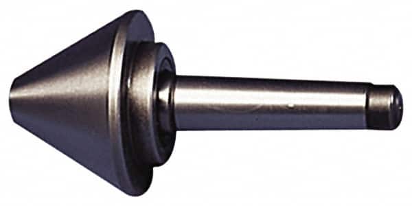 Value Collection - MT4 Taper Shank, 4.9" Head Diam Live Center - 1,200 Max RPM, 35mm Point Diam, 185mm Point Length, 1,400 Lb Max Workpc, Bull Nose Point - Americas Industrial Supply