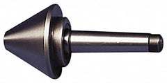 Value Collection - MT4 Taper Shank, 4.9" Head Diam Live Center - 1,200 Max RPM, 35mm Point Diam, 185mm Point Length, 1,400 Lb Max Workpc, Bull Nose Point - Americas Industrial Supply