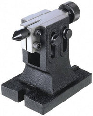 Interstate - 4" Centerline Height, Tailstock - Adjustable, Cast Iron, Use with Speed-Dex Indexing fixtures - Americas Industrial Supply