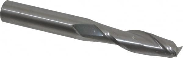 OSG - 5/8", 2-1/4" LOC, 5/8" Shank Diam, 5" OAL, 2 Flute, Solid Carbide Square End Mill - Single End, Uncoated, Spiral Flute, 30° Helix, Centercutting, Right Hand Cut, Right Hand Flute, Series 462 - Americas Industrial Supply