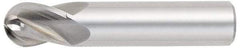 OSG - 5/8" Diam, 3/4" LOC, 4 Flute Solid Carbide Ball End Mill - Uncoated, Single End, 3" OAL, 5/8" Shank Diam, Spiral Flute - Americas Industrial Supply