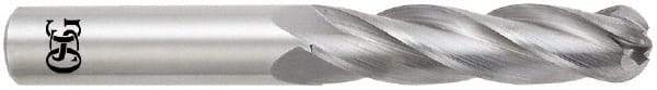 OSG - 3/4" Diam, 2-1/4" LOC, 4 Flute Solid Carbide Ball End Mill - Uncoated, Single End, 5" OAL, 3/4" Shank Diam, Spiral Flute - Americas Industrial Supply
