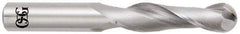 OSG - 5/8" Diam, 2-1/4" LOC, 2 Flute Solid Carbide Ball End Mill - Uncoated, Single End, 5" OAL, 5/8" Shank Diam, Spiral Flute - Americas Industrial Supply