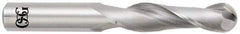 OSG - 3/4" Diam, 2-1/4" LOC, 2 Flute Solid Carbide Ball End Mill - Uncoated, Single End, 5" OAL, 3/4" Shank Diam, Spiral Flute - Americas Industrial Supply