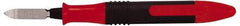 Shaviv - 2 Piece Hand Deburring Tool Set - C42 Blade, Plastic Handle, For Straight Edges, Hole Edges, Hole Back-Edges, Hole Inner Surfaces, Flat Surfaces - Americas Industrial Supply