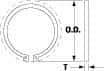 Thomson Industries - 0.042" Wide, Stainless Steel 1/2" External Retaining Ring - For Use with Linear Bearing SUPER-8 - Americas Industrial Supply