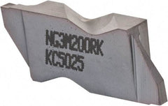 Kennametal - 3M200NG K Grade KC5025, 2mm Cutting Width Carbide Grooving Insert - 2.39mm Max Depth of Cut, Right Hand, 0.19mm Corner Radius, TiAlN Finish - Americas Industrial Supply