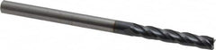 OSG - 3/16", 1-1/8" LOC, 3/16" Shank Diam, 3" OAL, 4 Flute, Solid Carbide Square End Mill - Single End, TiAlN Finish, Spiral Flute, 30° Helix, Centercutting, Right Hand Cut, Right Hand Flute, Series 484 - Americas Industrial Supply