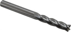 OSG - 3/8", 1-3/4" LOC, 3/8" Shank Diam, 4" OAL, 4 Flute, Solid Carbide Square End Mill - Single End, Uncoated, Spiral Flute, 30° Helix, Centercutting, Right Hand Cut, Right Hand Flute, Series 484 - Americas Industrial Supply