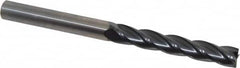 OSG - 1/2", 3" LOC, 1/2" Shank Diam, 6" OAL, 4 Flute, Solid Carbide Square End Mill - Single End, TiAlN Finish, Spiral Flute, 30° Helix, Centercutting, Right Hand Cut, Right Hand Flute, Series 484 - Americas Industrial Supply