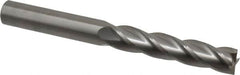 OSG - 5/8", 3" LOC, 5/8" Shank Diam, 6" OAL, 4 Flute, Solid Carbide Square End Mill - Single End, Uncoated, Spiral Flute, 30° Helix, Centercutting, Right Hand Cut, Right Hand Flute, Series 484 - Americas Industrial Supply