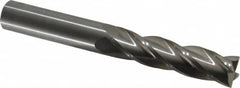 OSG - 3/4", 3" LOC, 3/4" Shank Diam, 6" OAL, 4 Flute, Solid Carbide Square End Mill - Single End, Uncoated, Spiral Flute, 30° Helix, Centercutting, Right Hand Cut, Right Hand Flute, Series 484 - Americas Industrial Supply