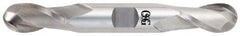 OSG - 7/16" Diam, 7/8" LOC, 2 Flute Solid Carbide Ball End Mill - Uncoated, Double End, 4" OAL, 1/2" Shank Diam, Spiral Flute - Americas Industrial Supply