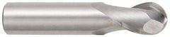 OSG - 3/4" Diam, 1" LOC, 2 Flute Solid Carbide Ball End Mill - Uncoated, Single End, 3" OAL, 3/4" Shank Diam, Spiral Flute - Americas Industrial Supply