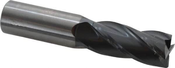 OSG - 1", 2-1/4" LOC, 1" Shank Diam, 5" OAL, 4 Flute, Solid Carbide Square End Mill - Single End, TiAlN Finish, Spiral Flute, 30° Helix, Centercutting, Right Hand Cut, Right Hand Flute, Series 464 - Americas Industrial Supply