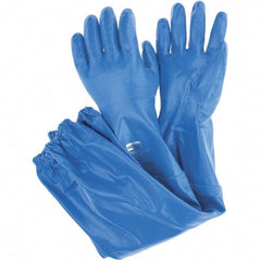 North - Chemical Resistant Gloves - SZ 9 26" BLU 1/PR NITRI-KNIT NITRILE GLOVE - Americas Industrial Supply