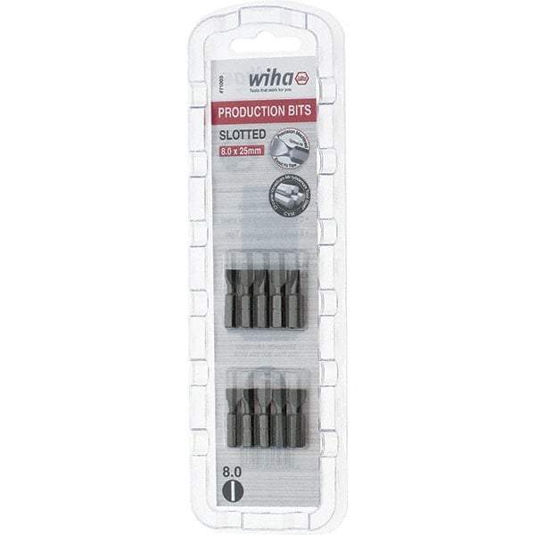 Wiha - Slotted Screwdriver Bits Reversible: NonReversible Blade Width (Inch): 5/16 - Americas Industrial Supply