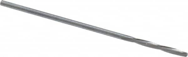 Magafor - #56 Solid Carbide 4 Flute Chucking Reamer - Spiral Flute, 0.0465" Straight Shank, 25/64" Flute Length, 1-9/16" OAL - Americas Industrial Supply