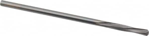 Magafor - 5/64" Solid Carbide 4 Flute Chucking Reamer - Spiral Flute, 0.078" Straight Shank, 7/16" Flute Length, 1-31/32" OAL - Americas Industrial Supply