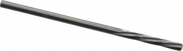 Magafor - 3/32" Solid Carbide 6 Flute Chucking Reamer - Spiral Flute, 3/32" Straight Shank, 19/32" Flute Length, 2-1/4" OAL - Americas Industrial Supply