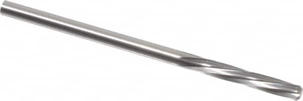 Magafor - 2.9007mm Solid Carbide 6 Flute Chucking Reamer - Spiral Flute, 0.1142" Straight Shank, 19/32" Flute Length, 2-1/4" OAL - Americas Industrial Supply